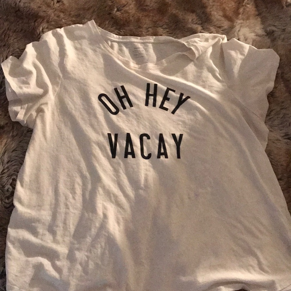 Cute white graphic tee